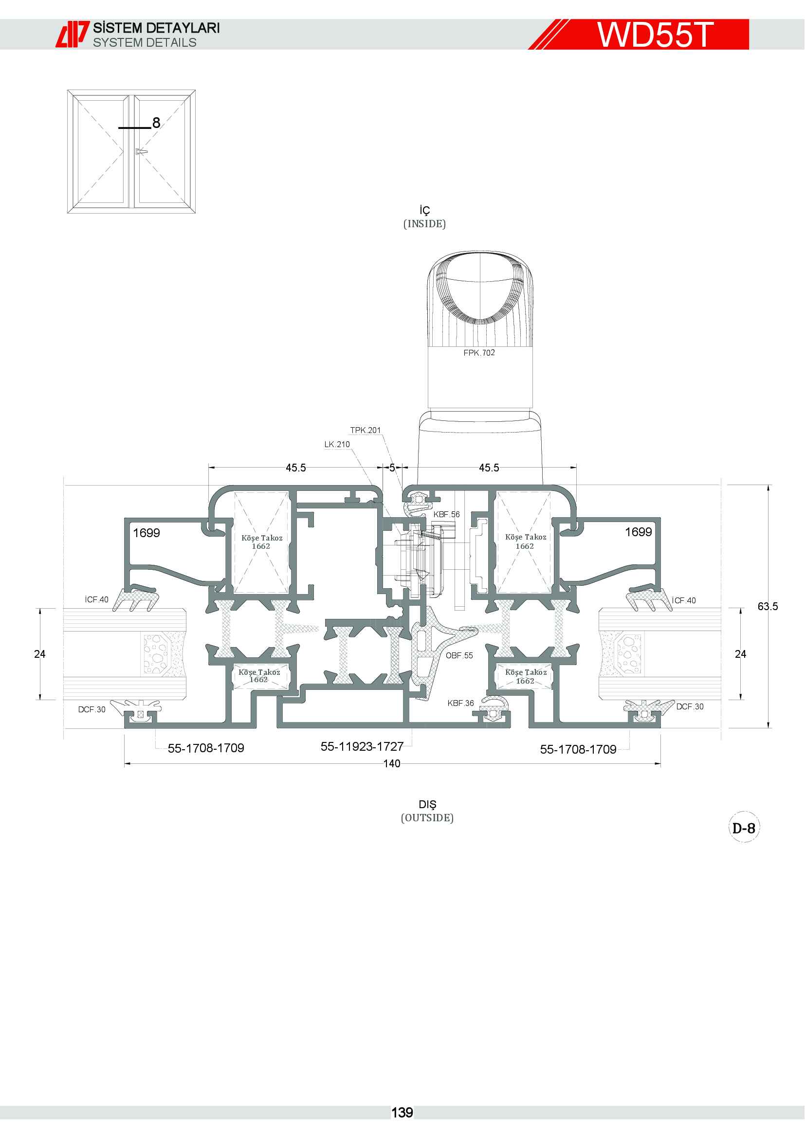 S 55 Yalıtımlı Alüminyum 71